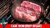 New York Strip Steak In A Cast Iron Pan
