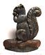 Nice Antique Cast Iron Squirrel Eating Nut Doorstop 11.25 X 9.75, 9.8 Lbs, B&h