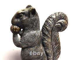 Nice Antique Cast Iron Squirrel Eating Nut Doorstop 11.25 x 9.75, 9.8 lbs, B&H