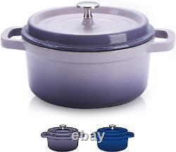 Non-Stick Enamel Cast Iron Dutch Oven Pot with Lid Suitable for Bread Baking Use