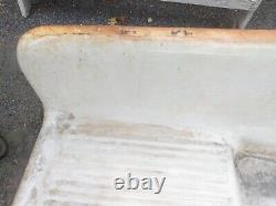 OLD Cast Iron Porcelain Farm Sink 52 Long X 20 Front To Back X 22 High 160 Lb