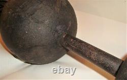 ONE Vintage York Globe Round Head 100 lb Pound Circus Strongman Dumbbell Weight