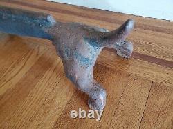ORIGINAL Hubley Antique Cast Iron Dachshund Dog BOOT SCRAPER 22 HEAVY 33lbs