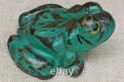 Old FROG Door Stop Cast Iron 5 lbs vintage 1880's antique folk art decoration