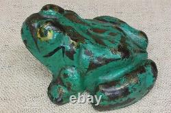 Old FROG Door Stop Cast Iron 5 lbs vintage 1880's antique folk art decoration