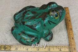 Old FROG Door Stop Cast Iron 5 lbs vintage 1880's antique folk art decoration