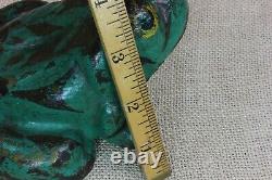 Old FROG Door Stop Cast Iron 5 lbs vintage 1880's antique folk art decoration