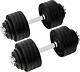 Old School Adjustable Dumbbell Set With Weight Plates, Star Lock Collars/connect
