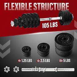 Old School Adjustable Dumbbell Set with Weight Plates, Star Lock Collars/Connect