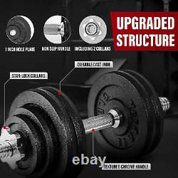 Old School Adjustable Dumbbell Set with Weight Plates, Star Lock Collars/Connect