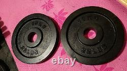 Olympic 2 inch weights plates Cast Iron Bench Press 10 20 Gym for barbell 44 lb