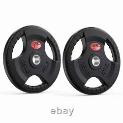 Olympic Bumper Plate Set of Twin 2'' Cast Iron Weight Plates 11/22/33/44/55lbs