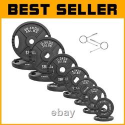 Olympic Cast Iron 255 lbs Weight Plates Set Perfect for Strength Training