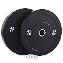 Olympic Cast Iron Bumper Weight Plates Set 2 Pair Plates 10/15/25/35/45lbs
