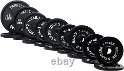Olympic Cast Iron Plate for Strength Training and Weightlifting, Pairs, Sets or