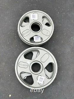 Olympic Weight Plate Set. 40 lb total. WEIDER 2 GRIP PLATE- PROMPT SHIPPING