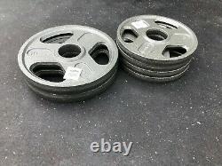 Olympic Weight Plate Set. 40 lb total. WEIDER 2 GRIP PLATE- PROMPT SHIPPING