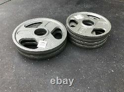 Olympic Weight Plate Set. 40 lb total. WEIDER 2 GRIP PLATE- PROMPT SHIPPING