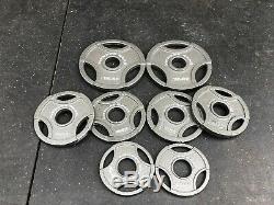 Olympic Weight Plate Set 45 lb Total Olympic Grip Plates FITNESS GEAR