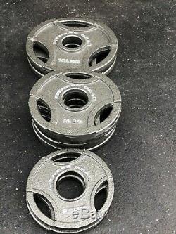 Olympic Weight Plate Set 45 lb Total Olympic Grip Plates FITNESS GEAR
