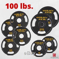 Olympic Weight Plates (50-100 lb Sets) Cast Iron Barbell Plate Home Gym Exercise