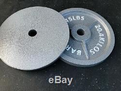 Olympic Weight Plates Pair 45 LB Plates Olympic Barbell 2 inch Cast Iron
