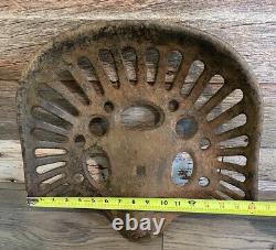 Original Cast Iron Tractor Seat Antique One Crack Farmhouse Decor Heavy