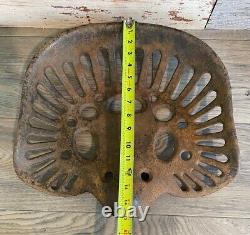 Original Cast Iron Tractor Seat Antique One Crack Farmhouse Decor Heavy