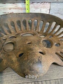 Original Cast Iron Tractor Seat Antique One Crack Farmhouse Decor Heavy