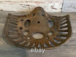 Original Cast Iron Tractor Seat Antique One Crack Farmhouse Decor Heavy