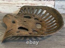 Original Cast Iron Tractor Seat Antique One Crack Farmhouse Decor Heavy