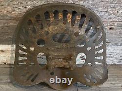 Original Cast Iron Tractor Seat Antique One Crack Farmhouse Decor Heavy