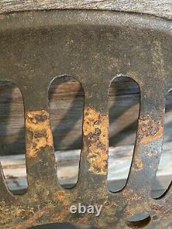 Original Cast Iron Tractor Seat Antique One Crack Farmhouse Decor Heavy