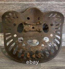 Original Cast Iron Tractor Seat Antique One Crack Farmhouse Decor Heavy