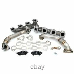 PPE High Flow Exhaust Manifolds & Up Pipes For 2001-2004 6.6L LB7 Duramax Diesel