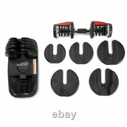 Pair 2 Adjustable dumbbells 5 52 Lbs (Similar to Bowflex 552)