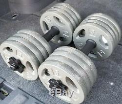Pair of 40lb Adjustable Iron Dumbbells- 80lbs in total, Brand New