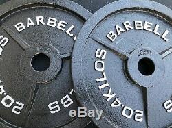Pair of 45LBS Cast Iron Olympic Weight Plates- CAP Olympic Barbell Standard