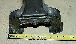 Pair of Antique Vintage Cast Iron Heavy (33lbs Each) Fireplace Andirons 15 1/2