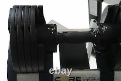 Pair of Core Home Fitness Adjustable Dumbbell Weights Set 5-50 LB