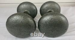 Pair vintage 25 lb bun head cast iron dumbbells (50lbs) Total