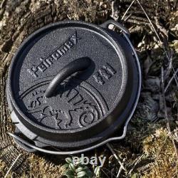 Petromax Cast Iron Dutch Oven for Campfire or Home Kitchen, Pre-Seasoned, 3 Legs