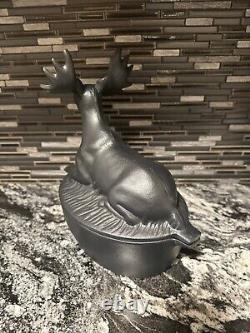 Plow & Hearth Moose Woodstove Steamer Cast Iron Humidifier