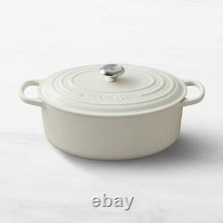 Pre Owned LE CREUSET White 5.0 Qt. Oval Dutch Oven