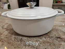 Pre Owned LE CREUSET White 5.0 Qt. Oval Dutch Oven