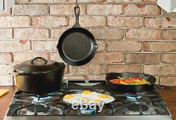 Pre-Seasoned Cast Iron 5 Piece Set, Black