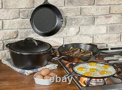 Pre-Seasoned Cast Iron 5 Piece Set, Black