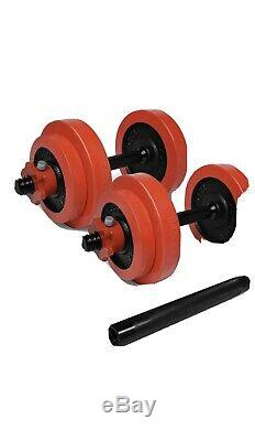 Premium 60lb Adjustable Dumbbells Weight Set with Connector & Sleeves YES4ALL