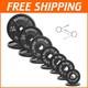 Premium Cast Iron Olympic Weight Plates Set 255 Lbs For Ultimate Strength