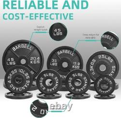 Premium Cast Iron Olympic Weight Plates Set 255 lbs for Ultimate Strength